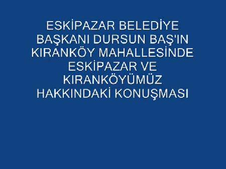ESKİPAZAR BELEDİYE BAŞKANI DURSUN BAŞ'IN KONUŞMASI